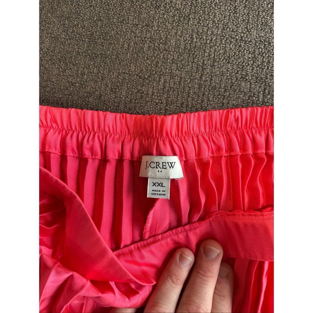 J. Crew 2XL Red Pleated Midi/Maxi Skirt - Picture 4 of 4